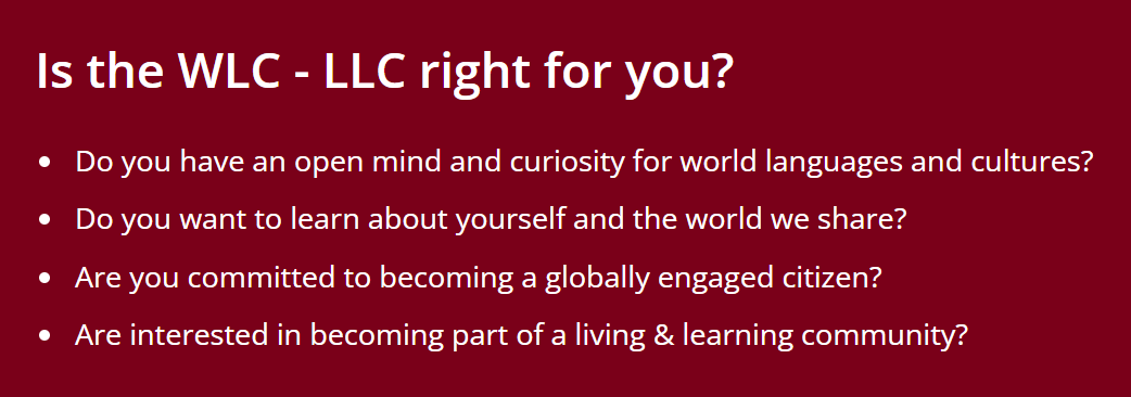 WLC Living and Learning Community