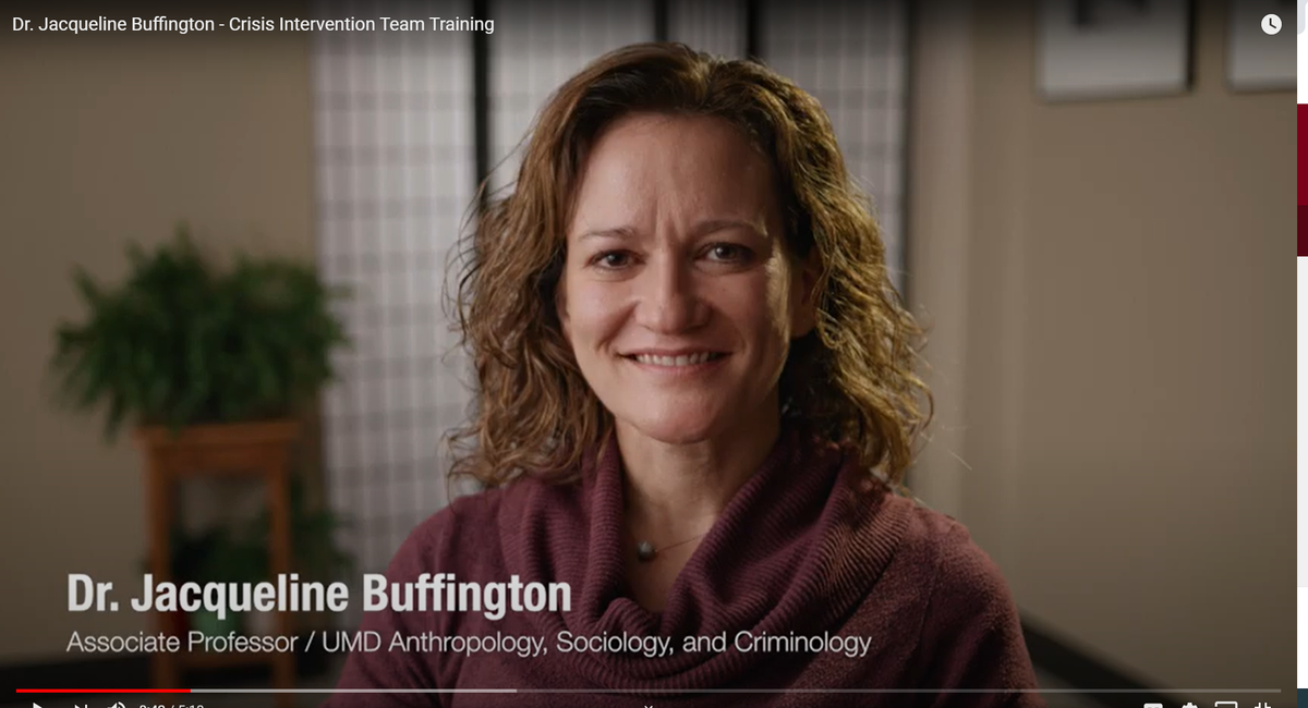 you tube screen shot of Dr. Jacqueline Buffington Associate Professor 