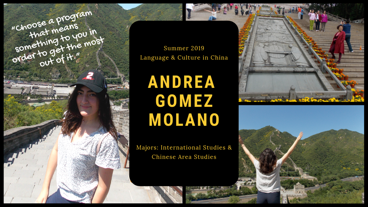 Andrea study abroad in China Summer 2019
