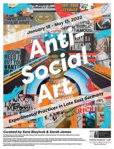 collage poster for the Anti-Social Art event(s)